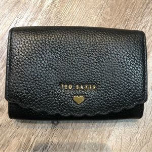 Ted Baker Black Wallet with Gold Accents